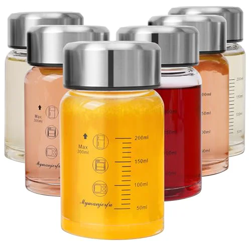 Outstanding Glass Juice Bottles 6 Pack 10 oz 6 Count Sustainable