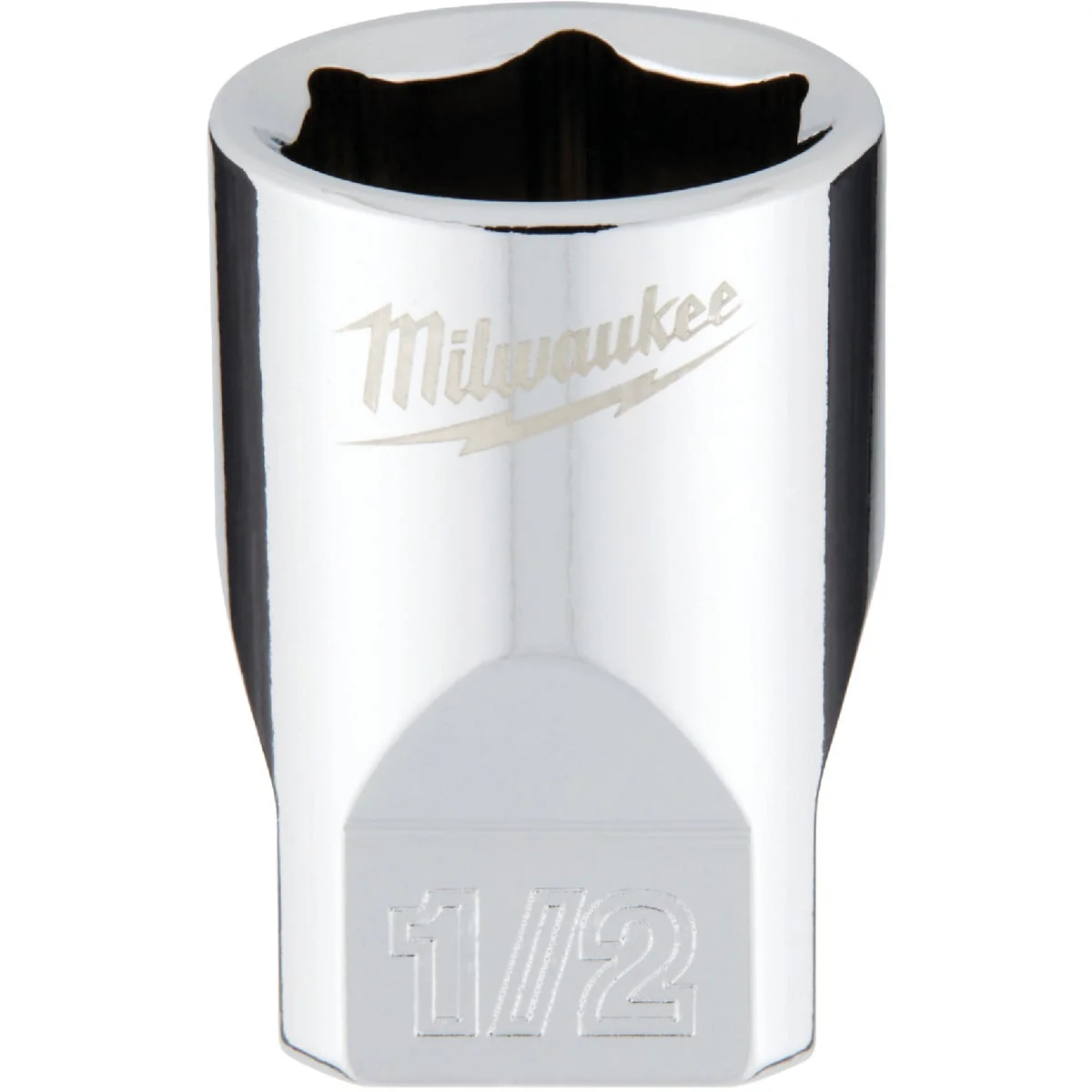 Easy-to-Use Milwaukee 1 4 In. Drive 1 2 In. 6-Point Shallow Standard Socket with FOUR FLAT Sides Effective