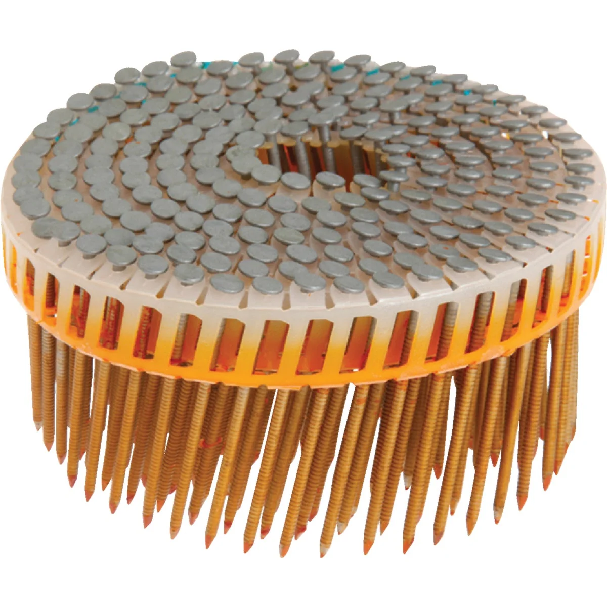 Selected Grip-Rite 15 Degree Plastic Strip Hot-Dipped Galvanized Coil Siding Nail 2 In. x .092 In. 6000 Ct. Traditional