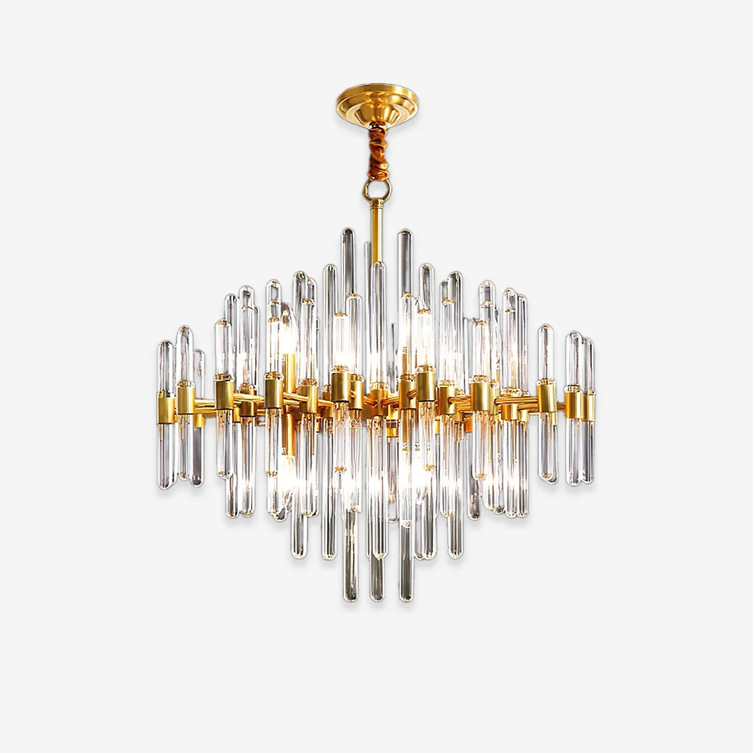 Clean Vintage antieke koperen glazen kroonluchter High-Performance