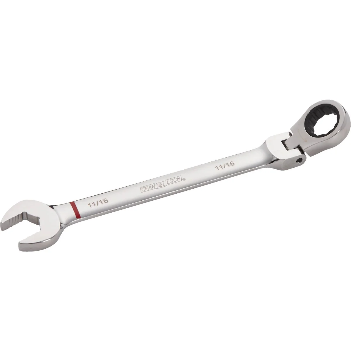 Premium Channellock Standard 11 16 In. 12-Point Ratcheting Flex-Head Wrench Optimized