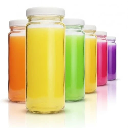 Solid Clear Glass Water Bottles Set 6 Count Reliable