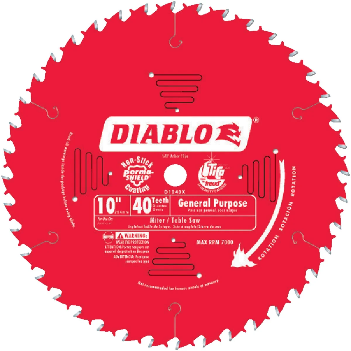 Top-Quality Diablo 10 In. 40-Tooth General Purpose Circular Saw Blade Versatile