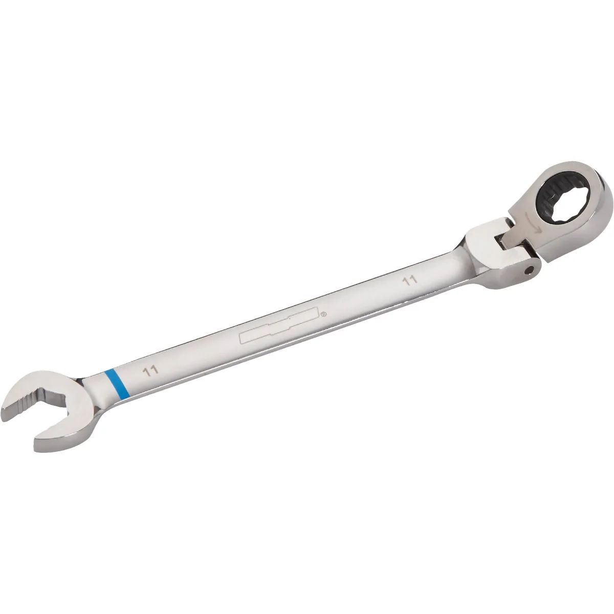 Green Channellock Metric 11 mm 12-Point Ratcheting Flex-Head Wrench High-Grade