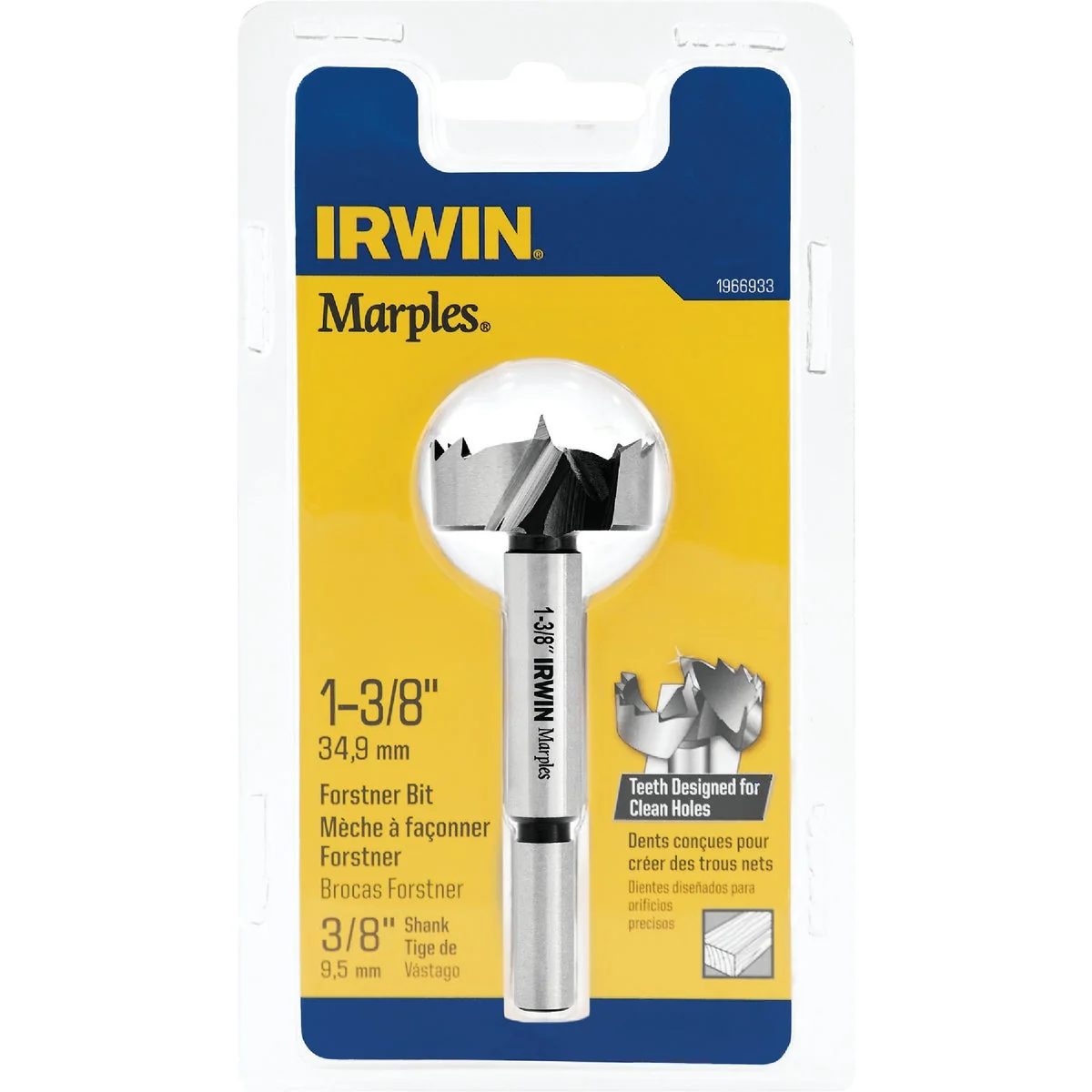 Unique Irwin Marples 1-3 8 In. x 3-1 2 In. Reduced Forstner Drill Bit Functional