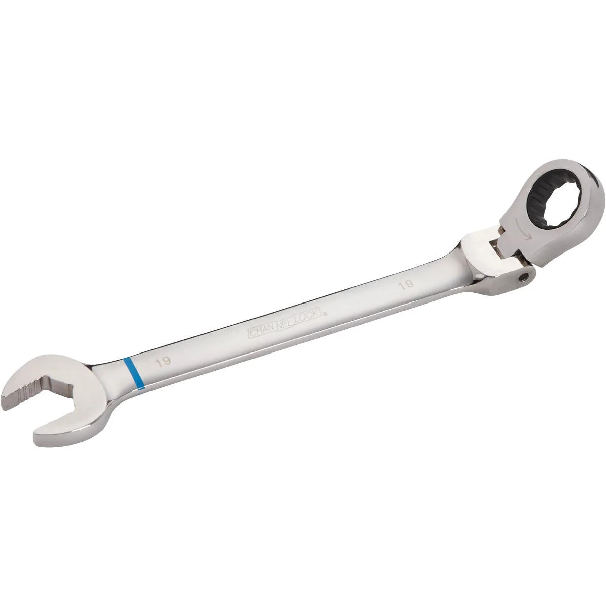 Secure Channellock Metric 19 mm 12-Point Ratcheting Flex-Head Wrench World-Class
