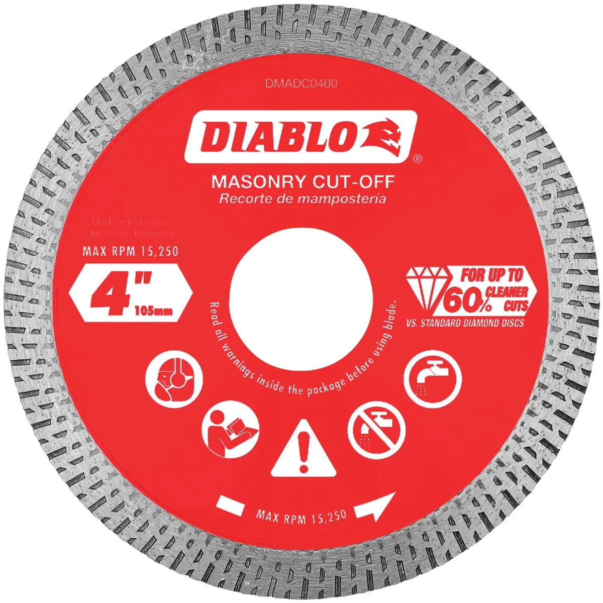 Fast Diablo 4 In. Diamond Continuous Rim Dry Wet Cut Diamond Blade Trusted