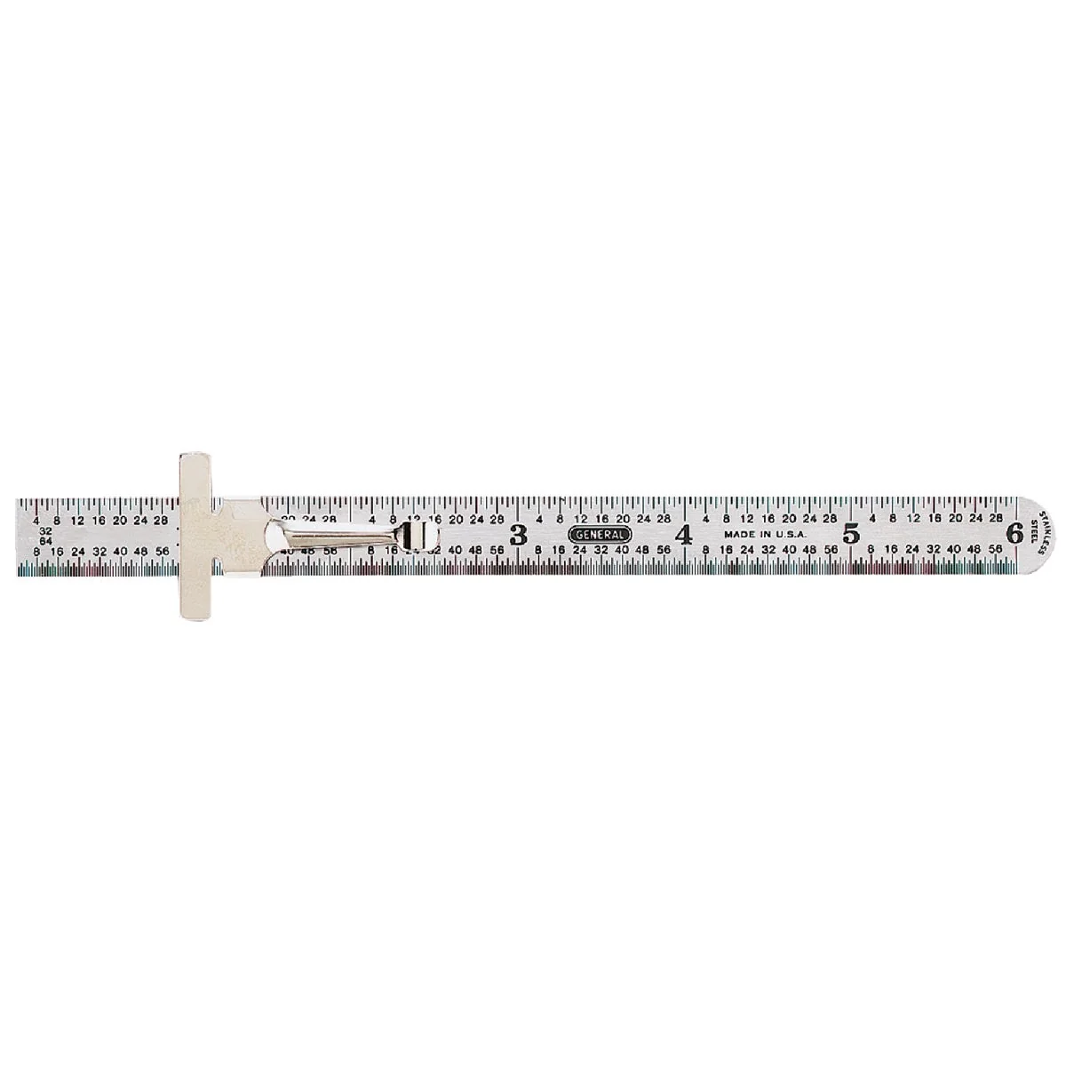 Optimized General Tools 6 In. Flexible Steel Industrial Precision Straight Edge Rule with Pocket Clip Healthy
