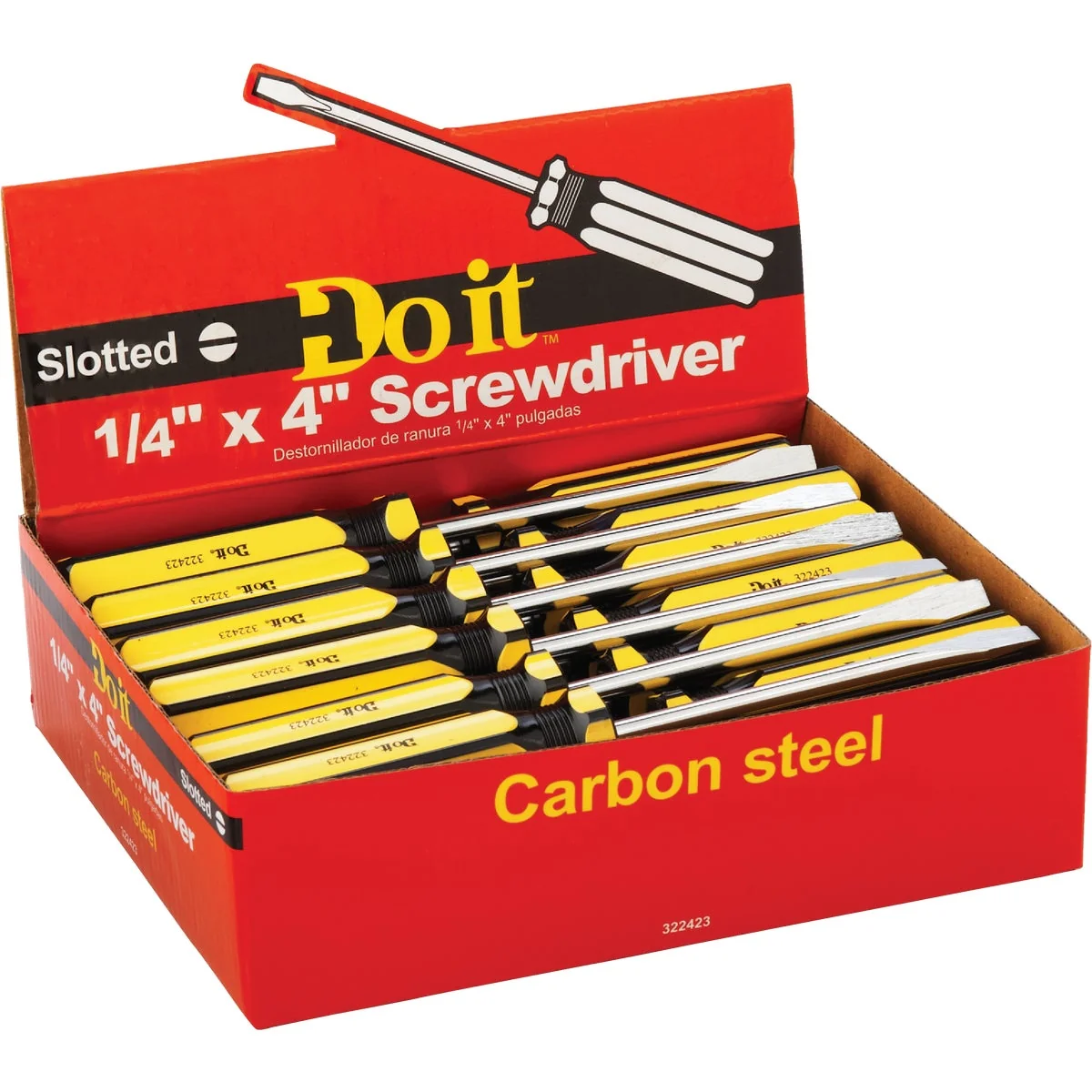 Professional Do it 1 4 In. x 4 In. Slotted Screwdriver Impulse Display Efficient
