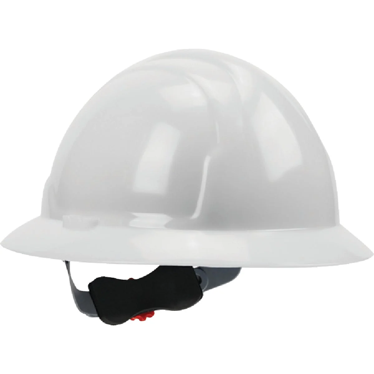 Sophisticated Safety Works White Full Brim Wheel Ratchet Hard Hat Optimized
