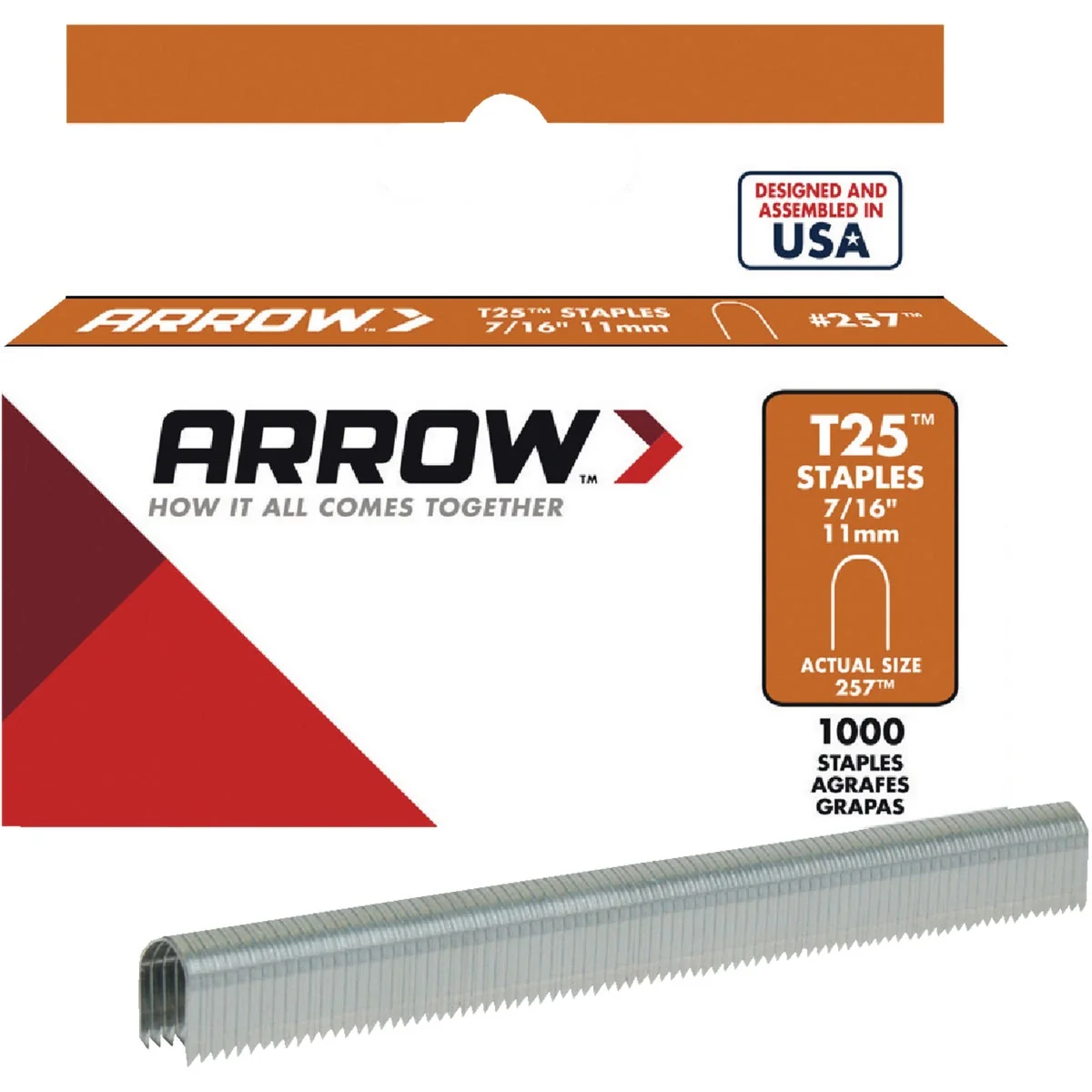Fine Arrow T25 Round Crown Cable Staple 7 16 In. 1100-Pack Safe