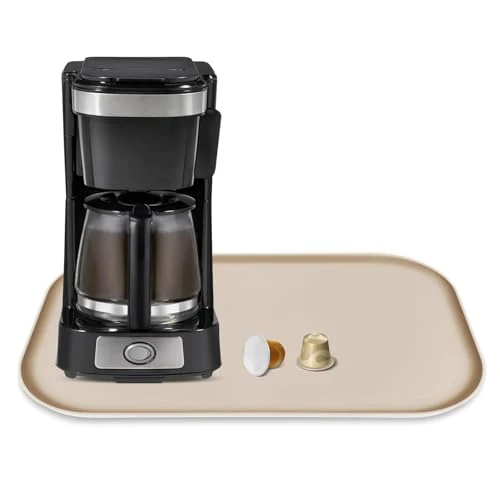Environmentally Friendly Silicone Coffee Maker Mat with Lip for Countertops Convenient