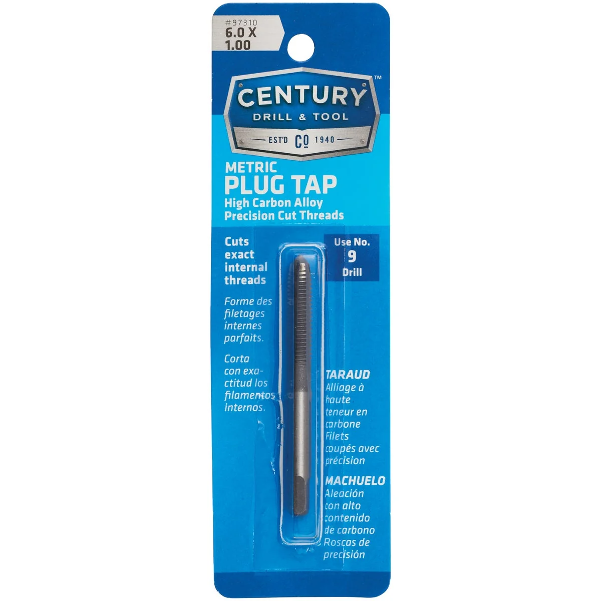 Pure Century Drill Tool 6.0×1.00 Carbon Steel Metric Tap Prestigious