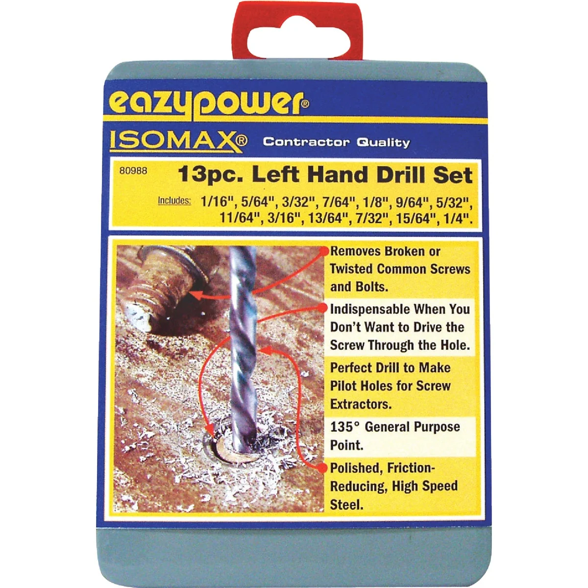 Sustainable Eazypower Left Hand Drill Bit Set 13-Piece Healthy