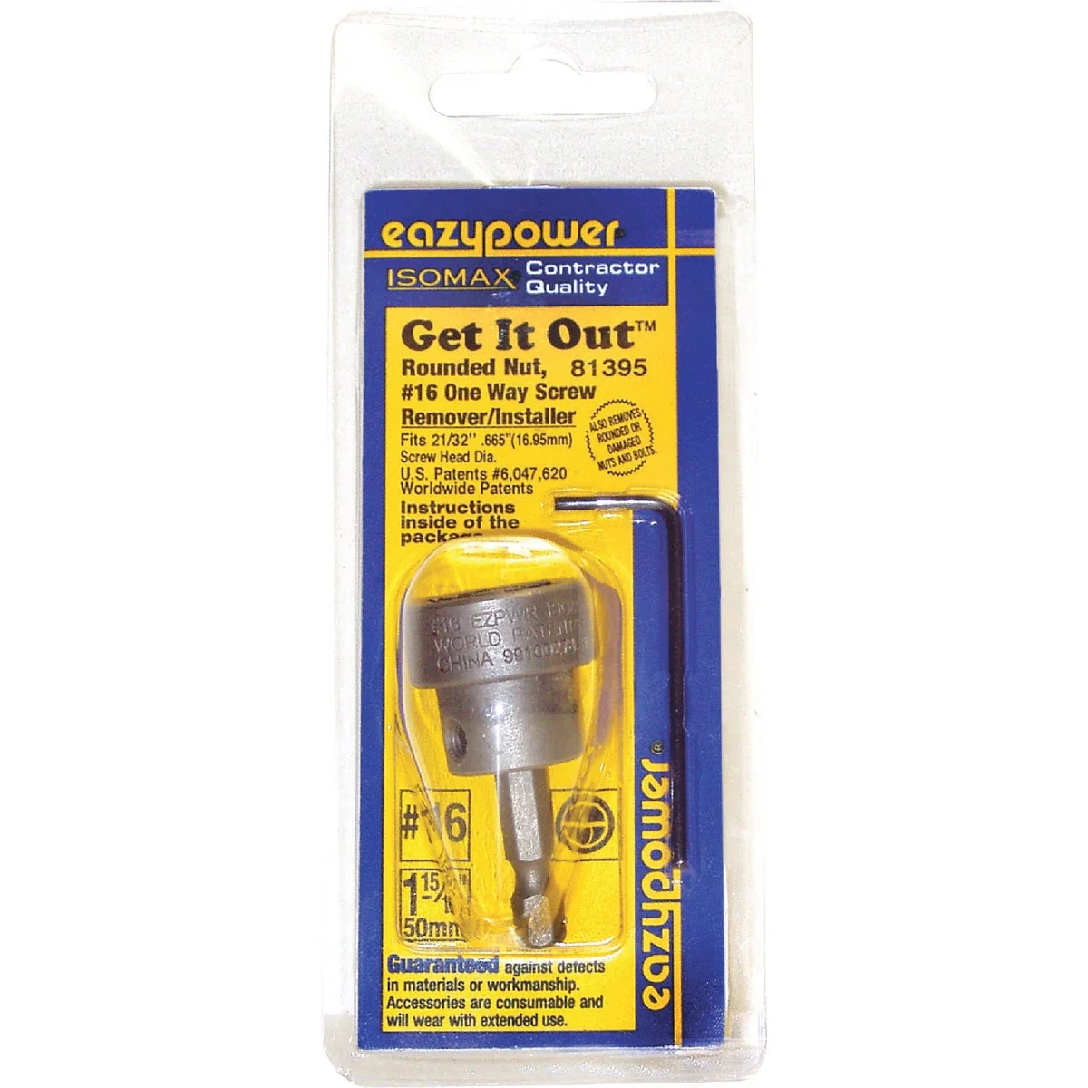 Genuine Eazypower Isomax 16 One Way Rounded Nut and Screw Extractor Crafted