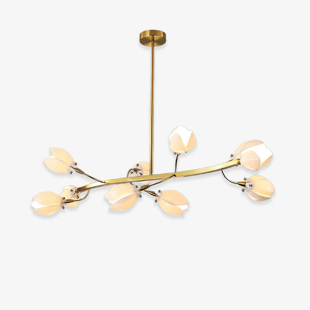 Crafted Witte porseleinen magnolia kroonluchter Selected