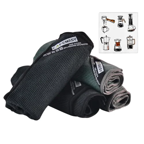Secure Barista Towels Espresso Bar Accessories 4 Pack Soft Absorbent Non Next-Generation