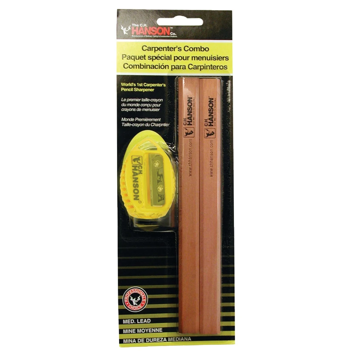 Trendy CH Hanson Medium Carpenter Pencil and Sharpener Effective
