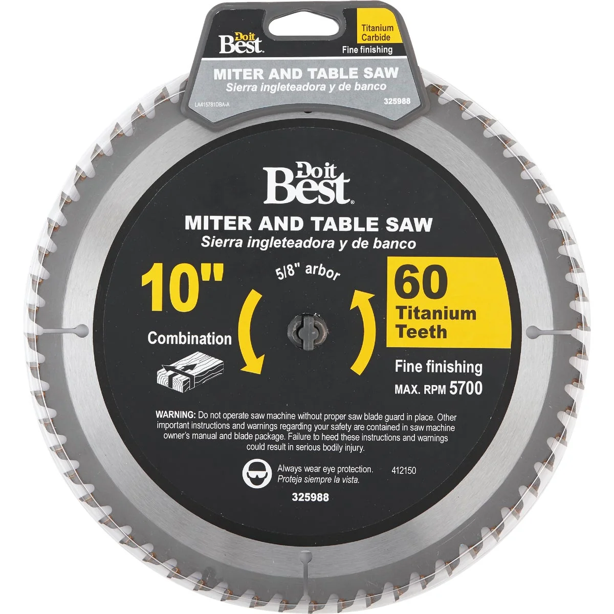 Fine Crafted Do it Professional 10 In. 60-Tooth Fine Crosscut Plywood Circular Saw Blade Consistent