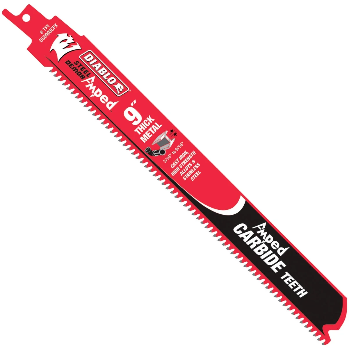 Trusted Diablo Steel Demon AMPED 9 In. 8 TPI Thick Metal Demolition Reciprocating Saw Blade Relaxed