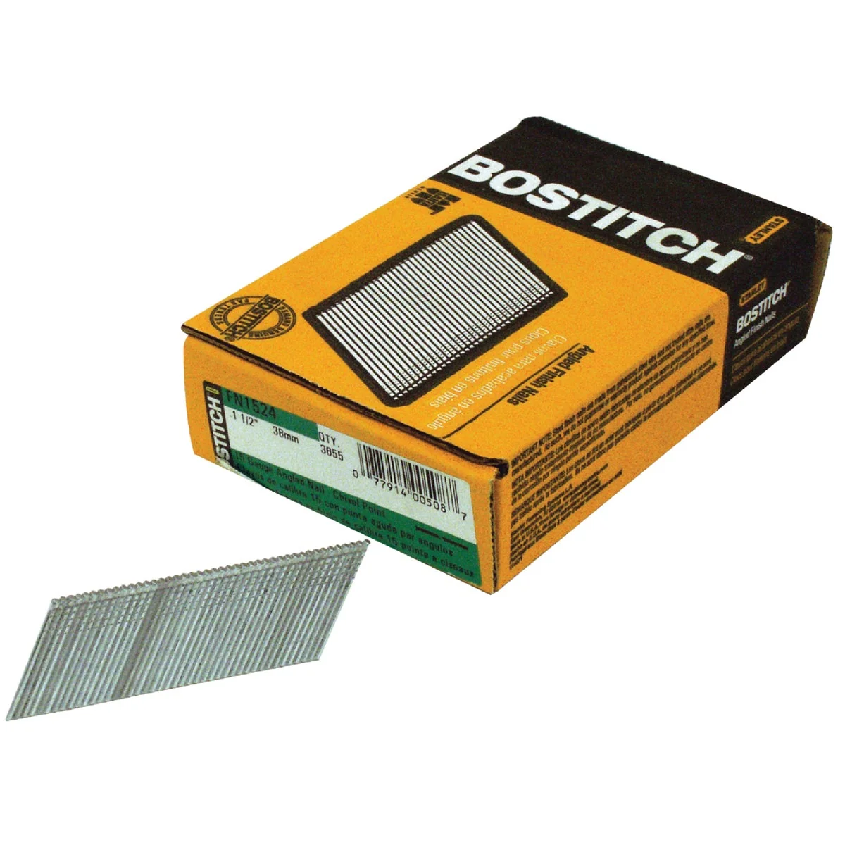 World-Class Bostitch 15-Gauge Coated 25 Degree FN-Style Angled Finish Nail 2-1 4 In. 3655 Ct. Trendy