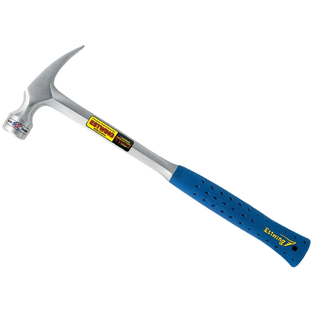 Green Estwing 22 Oz. Smooth-Face Rip Claw Hammer with Nylon-Covered Steel Handle Detailed
