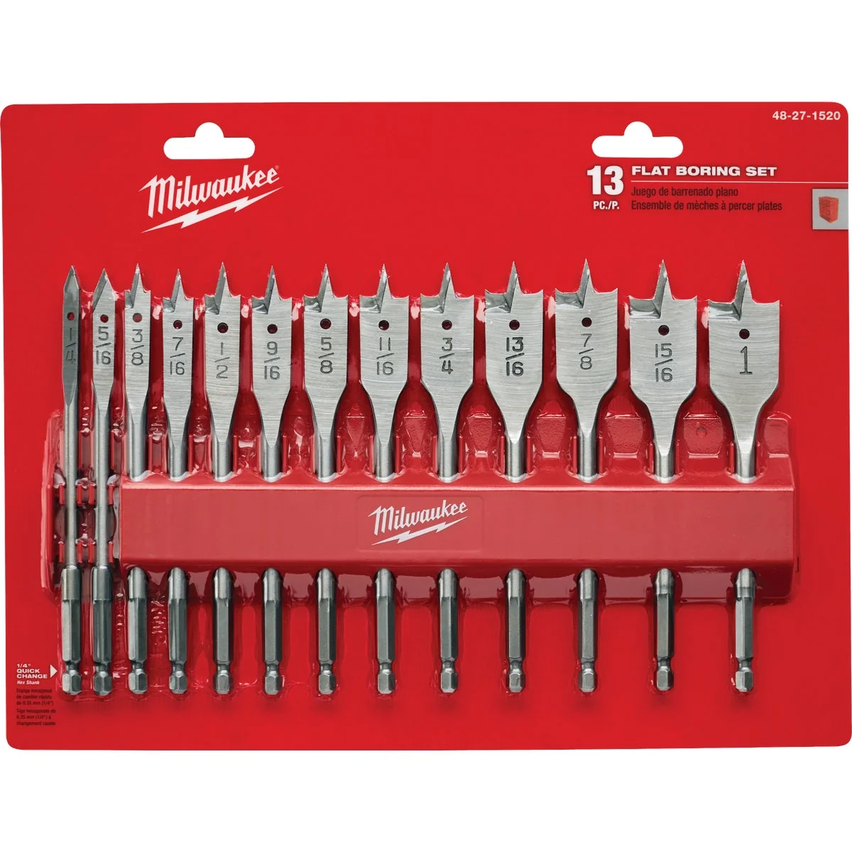 Fine Crafted Milwaukee 13-Piece Spade Bit Set Consistent