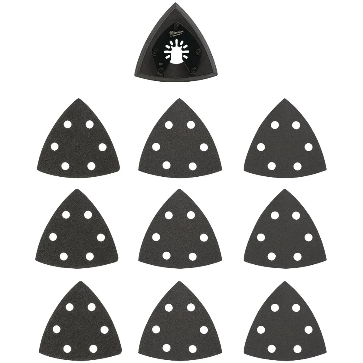 Genuine Milwaukee OPEN-LOK 3-1 2 In. 60 120 240 Grit Pad Sanding Variety Pack 10-Pack Quality