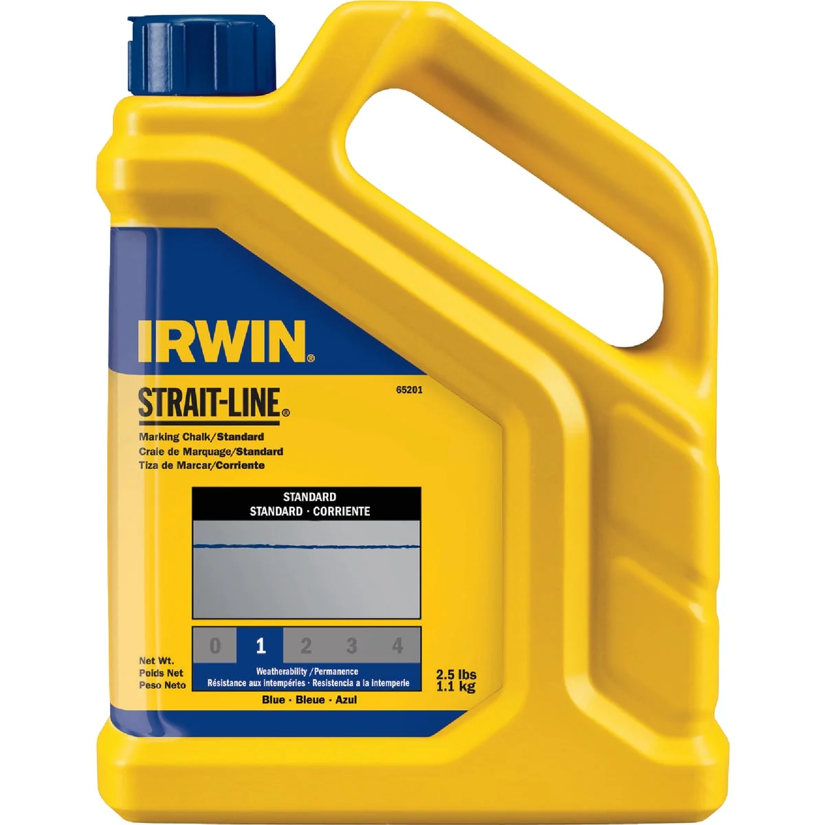 Crafted Irwin STRAIT-LINE 2-1 2 Lb. Blue Standard Chalk Line Chalk Superior