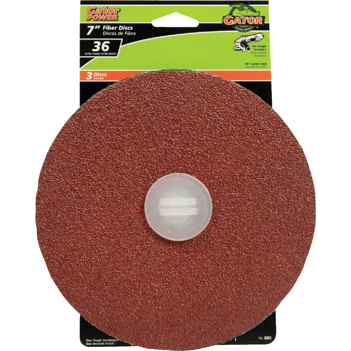 Genuine Gator 7 In. 36 Grit Fiber Disc 3-Pack Advanced