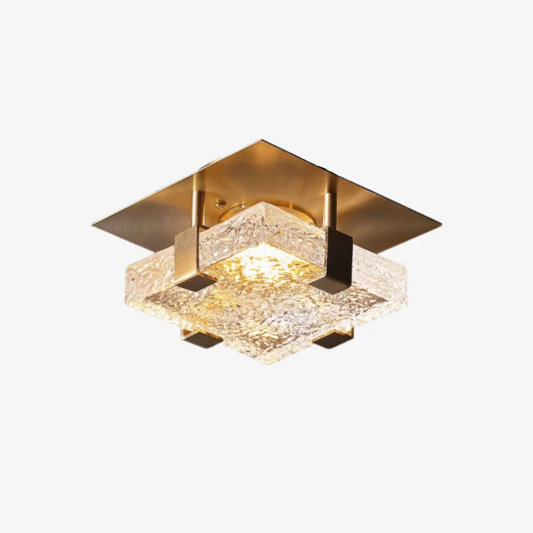 Trendy Vierkante plafondlamp in de vorm van een ijsblokje High-Performance