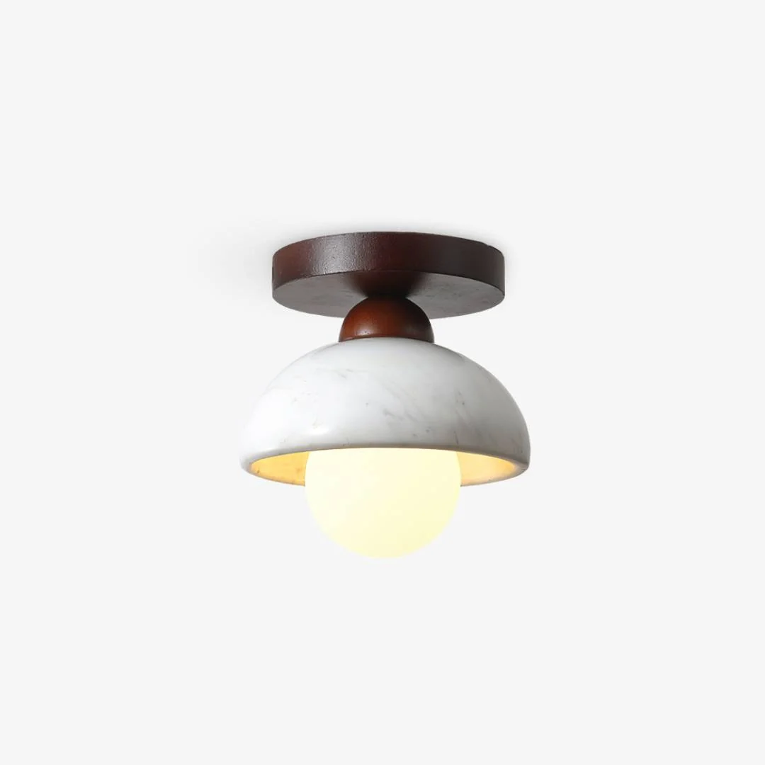 Minimalist Walnoot Marmeren Plafondlamp High-Performance