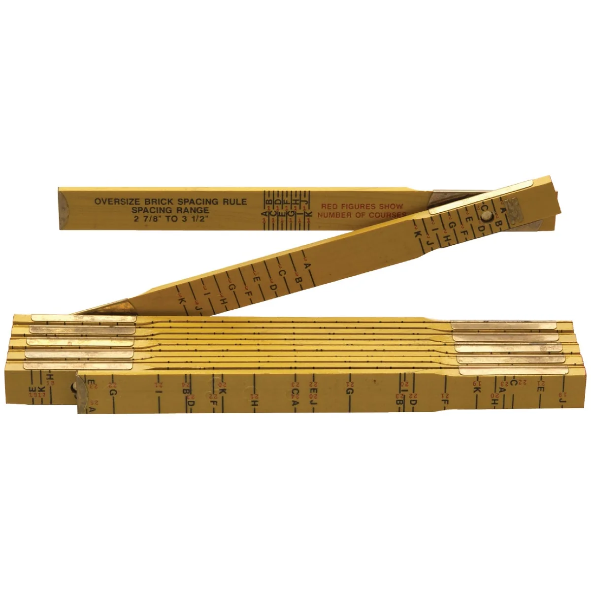 Durable Lufkin Red End 6 Ft. x 5 8 In. Oversized Brick Mason Wood Rule White Comfortable