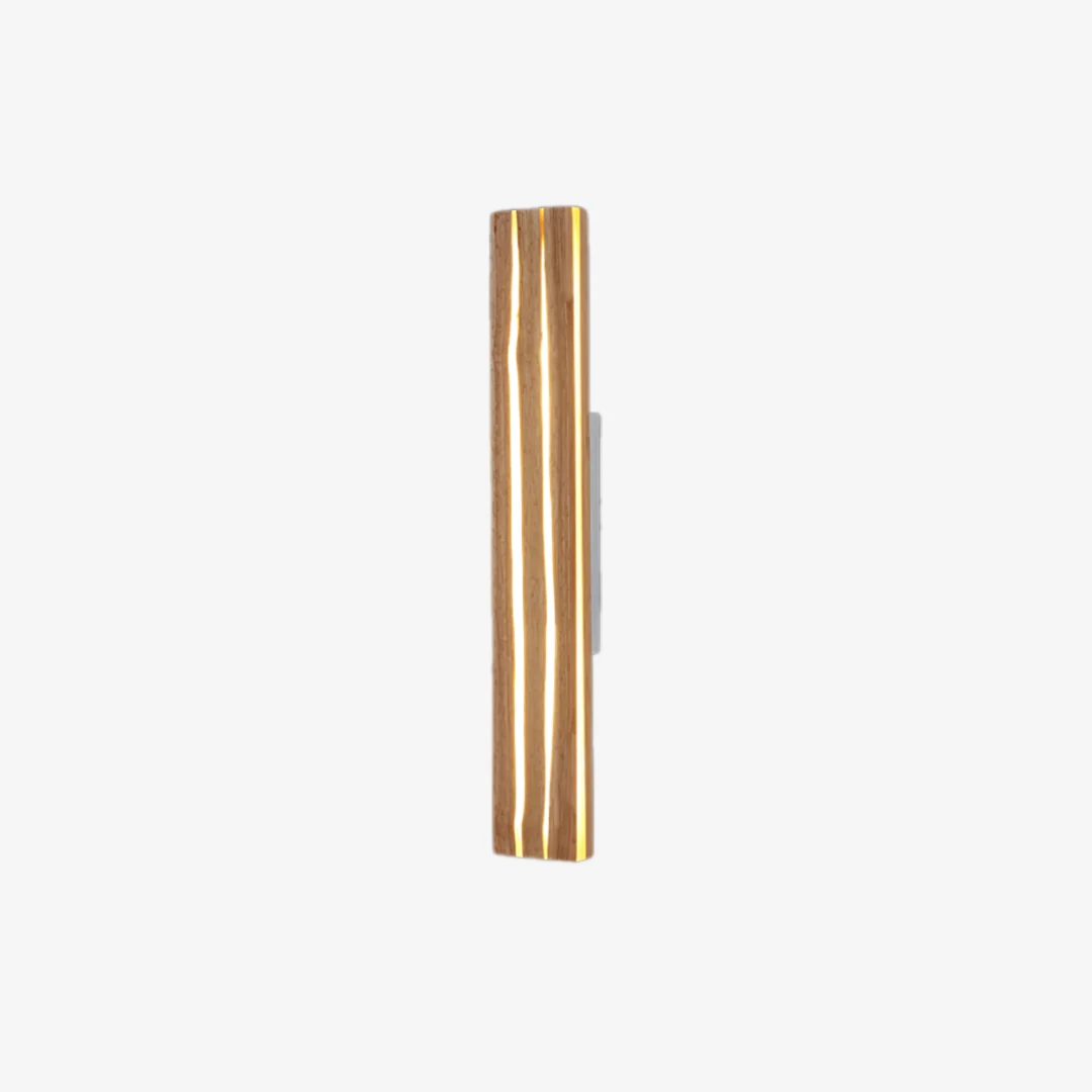 Modern Gebarsten houten wandlamp First-Class