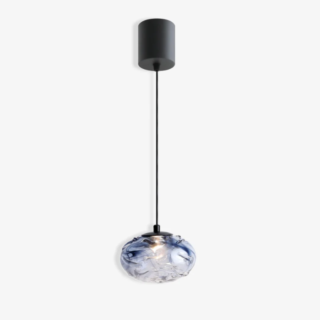Sustainable Blauwe inkt glazuur hanglamp Flexible