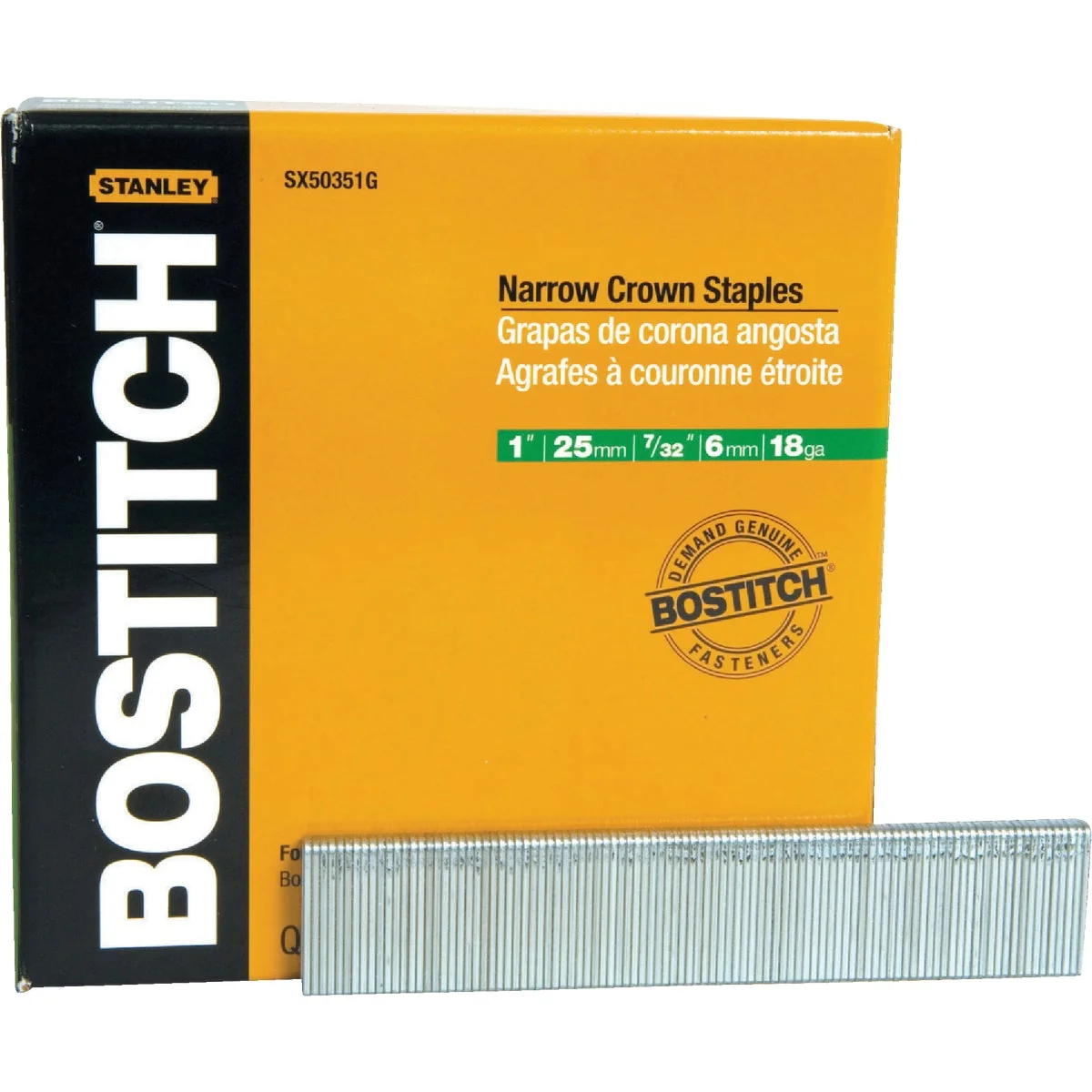 Comfortable Bostitch 18-Gauge Galvanized Narrow Crown Finish Staple 7 32 In. x 1 In. 5000 Ct. Enhanced