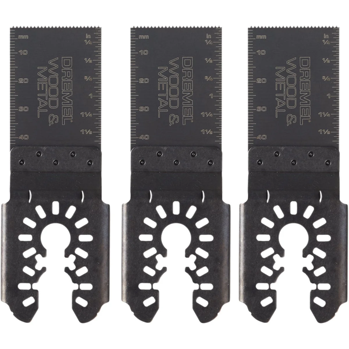 Contemporary Dremel Universal 1-1 4 In. Bi-Metal Wood Metal Flush Cut Oscillating Blade 3-Pack Selected