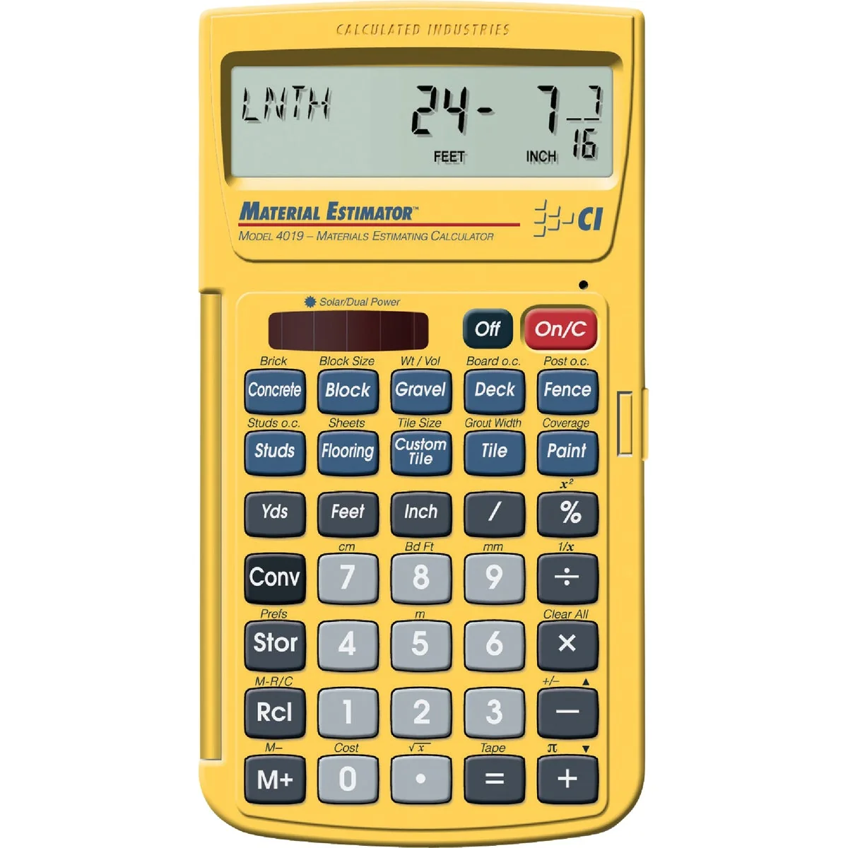Optimized Calculated Industries Material Estimator Project Calculator Easy-to-Use