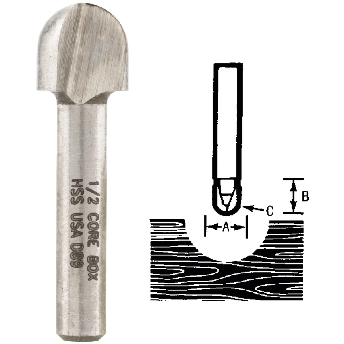 Natural Vermont American Carbide 3 8 In. Corebox Bit Efficient