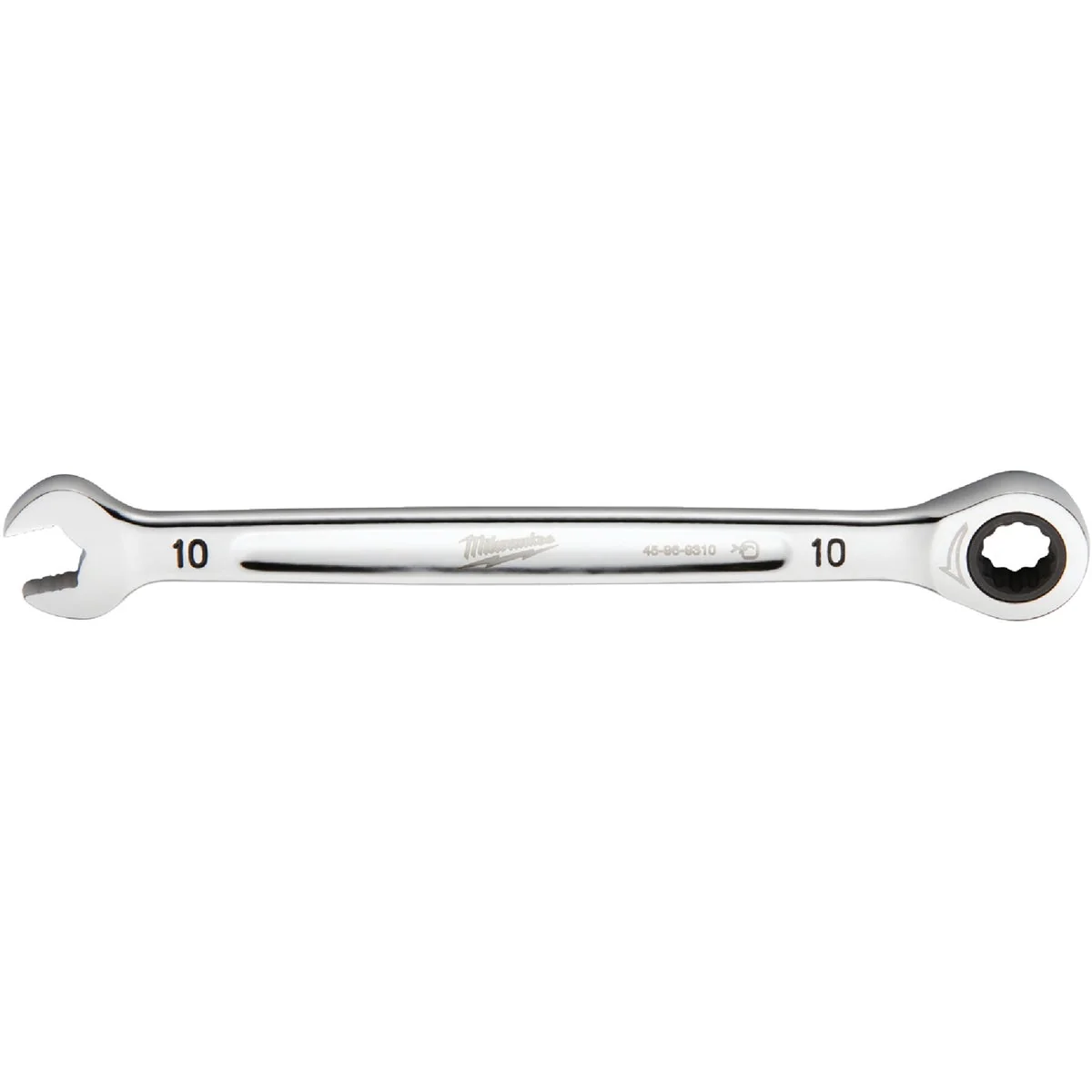 Solid Milwaukee Metric 10 mm 12-Point Ratcheting Combination Wrench Easy-to-Use