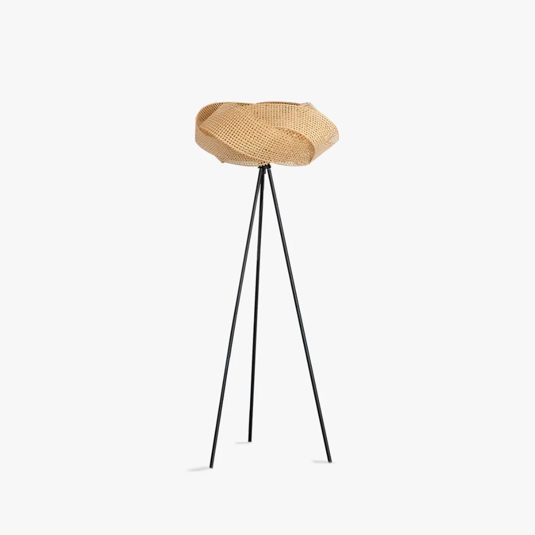 Casual Sandy Bamboe Vloerlamp Detailed