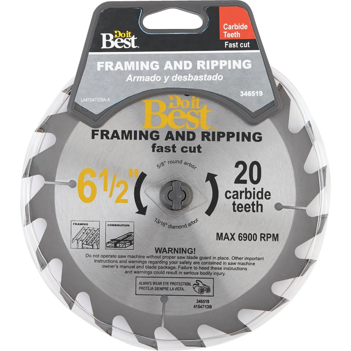 Top-Quality Do it 6-1 2 In. 20-Tooth Framing Ripping Circular Saw Blade Efficient