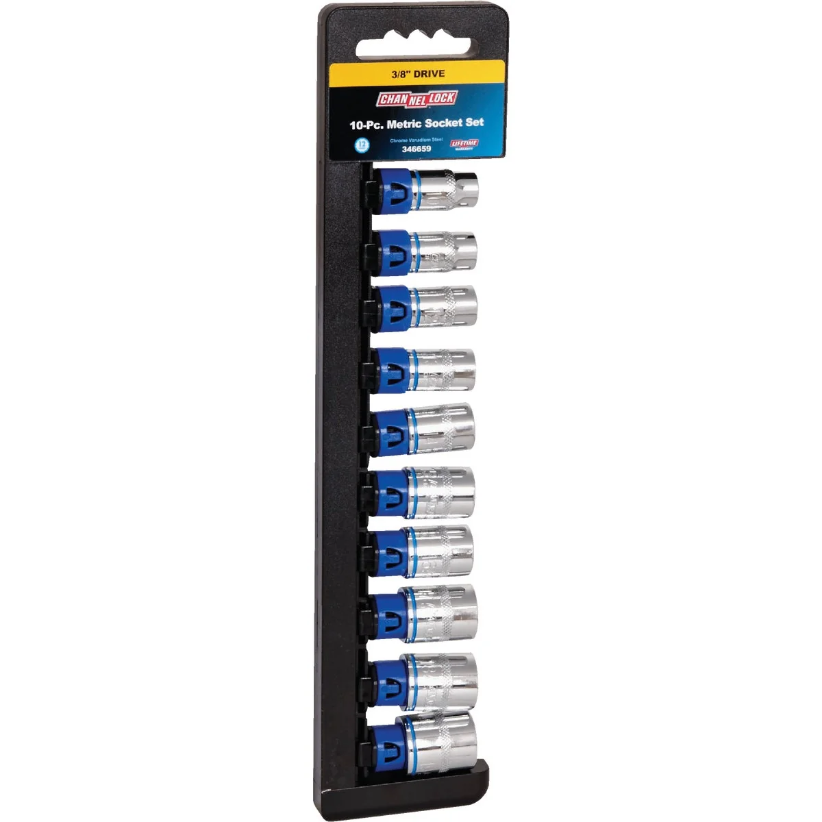 Durable Channellock Metric 3 8 In. Drive 12-Point Shallow Socket Set 10-Piece Functional