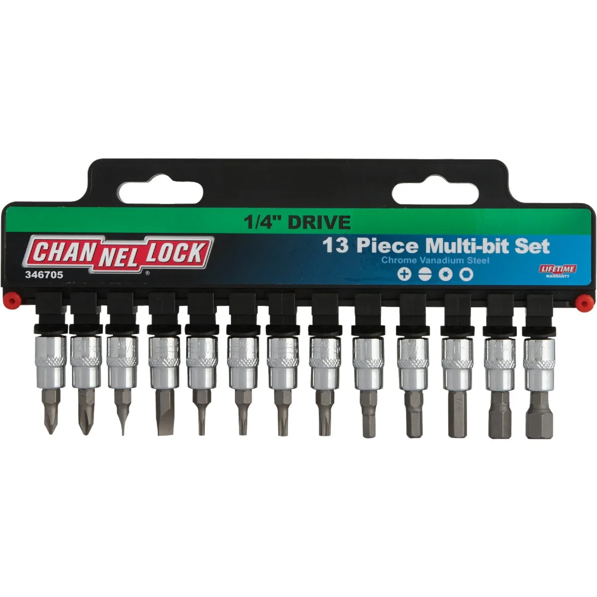 Fast Channellock 1 4 In. Drive 6-Point Combination Socket Bit Set 13-Piece Healthy