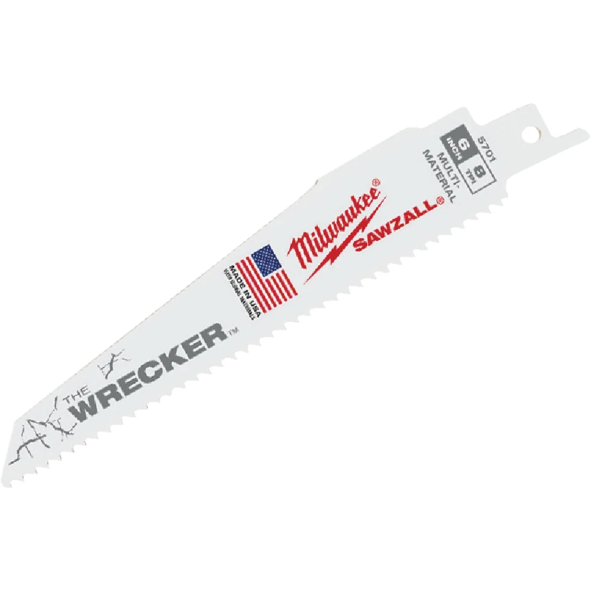Next-Generation Milwaukee Sawzall THE WRECKER 6 In. 7 11 TPI Multi-Material Demolition Reciprocating Saw Blade Exceptional