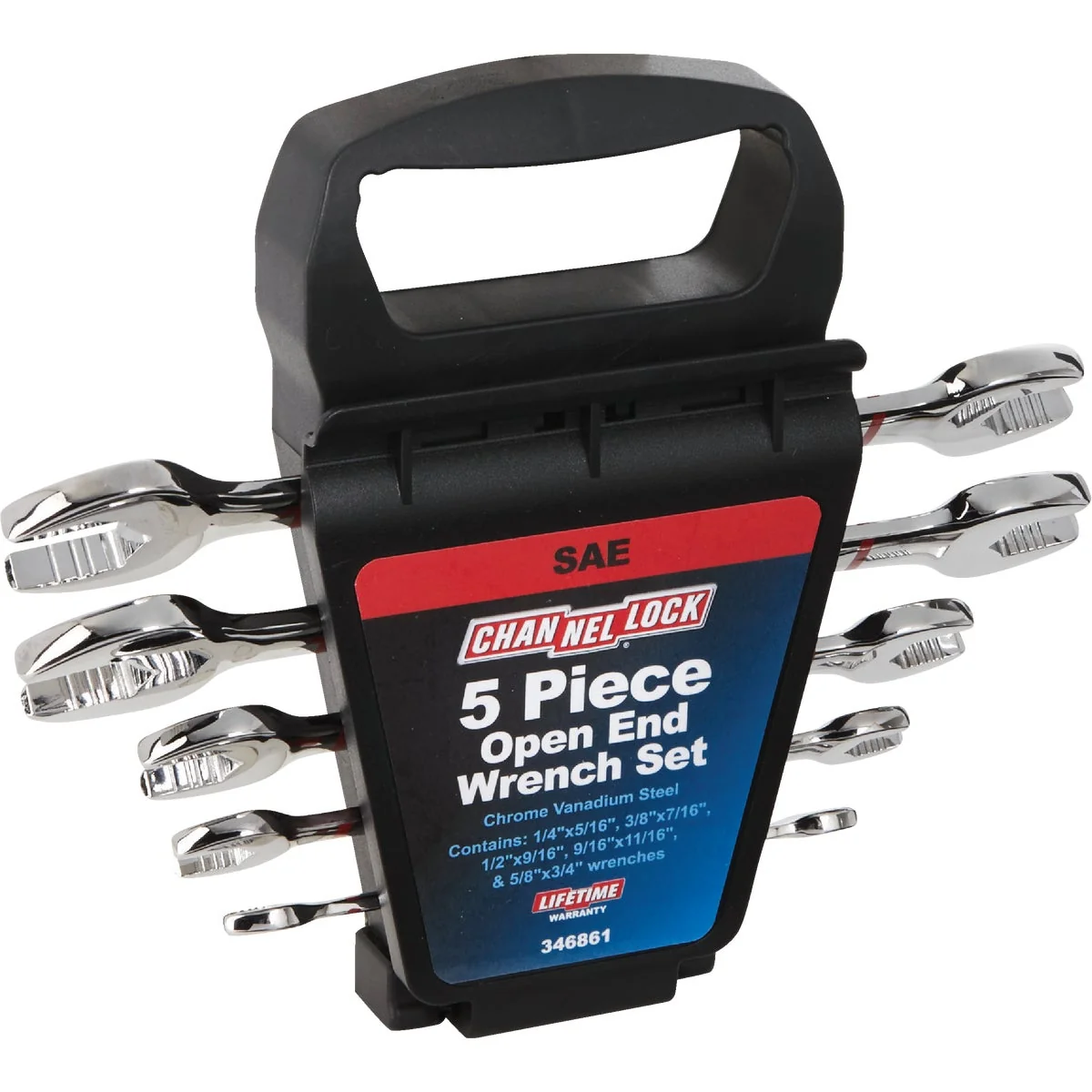 Professional Channellock Standard Open End Wrench Set 5-Piece Relaxed