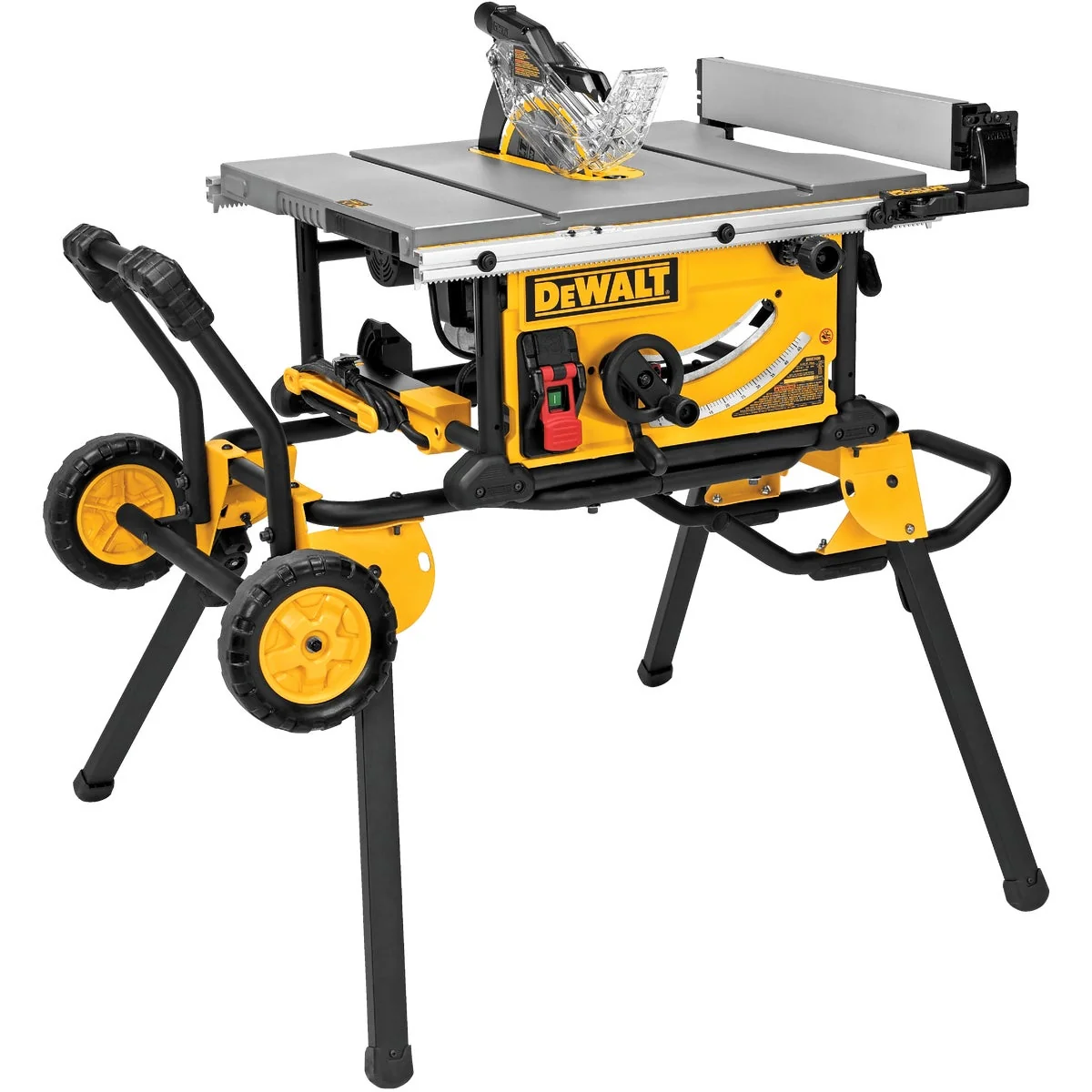 Quality DeWalt 15A 10 In. Compact Job Site Table Saw with Rolling Stand Contemporary