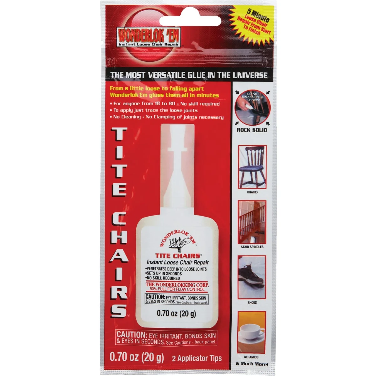 Official WONDERLOK ‘EM 0.70 Oz. Chair Joint Adhesive Expertly Made