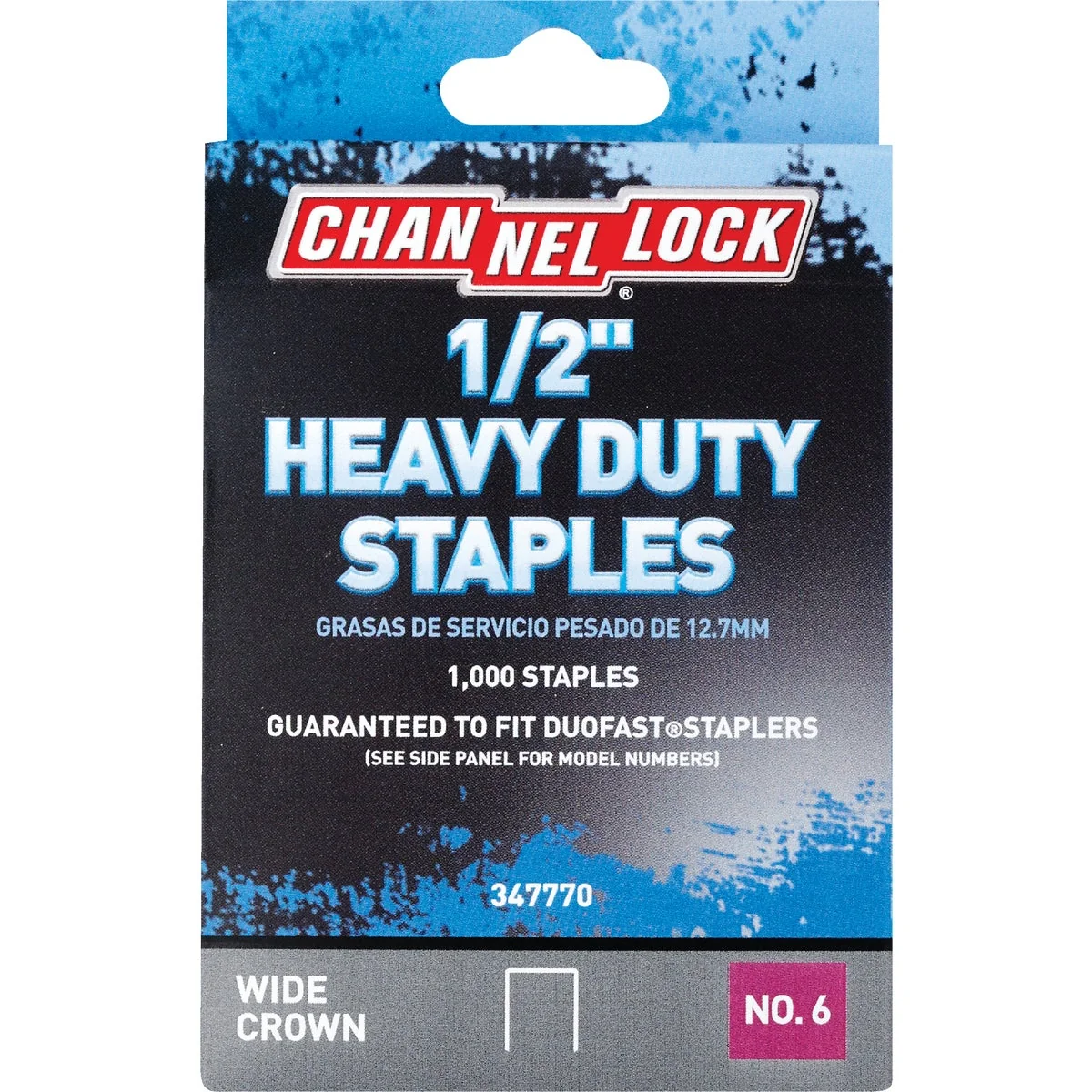 Verified Channellock No. 6 Heavy-Duty Wide Crown Staple 1 2 In. 1000-Pack Organic