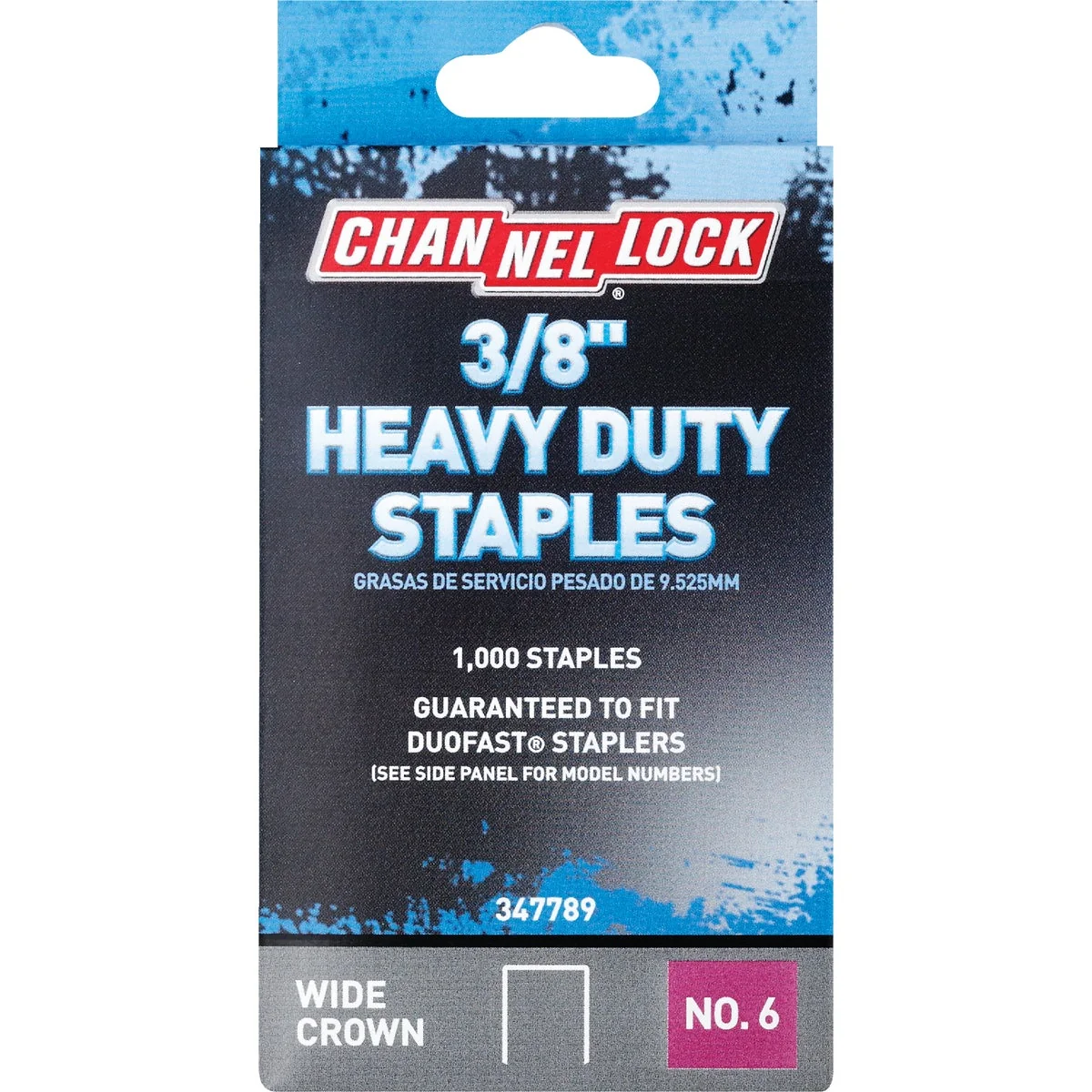 Soft Channellock No. 6 Heavy-Duty Wide Crown Staple 3 8 In. 1000-Pack Functional